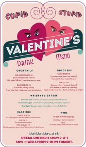 Valentine's Drink Menu