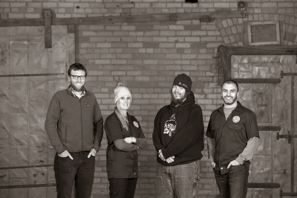 Thomas Whisenand, Co-Founder, Rachel Anderson, Co-Founder, Josh Bischoff, Head Brewery, and Nathan Berndt, Co-Founder. (Photo: Scott Cohen)