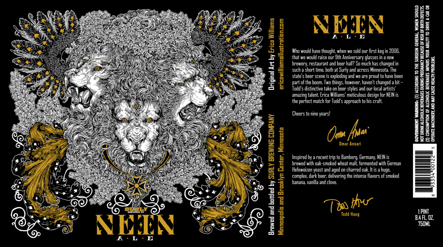 Surly Nein Anniverary Ale - Artist Erica Williams