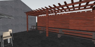Trellised Patio Area