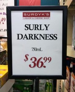 overpriced surly surdyks liquor